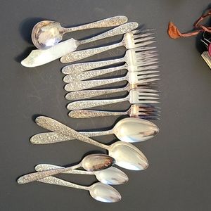 International Silverplate Falmouth Pattern Taiwan International Silverware Monogrammed PL Amsilco Silverware/Flatware Silver Plate Flatware International Silverplate Falmouth Pattern Taiwan International Silverware Monogrammed PL Amsilco Silverware/Flatware Silver Plate Flatware